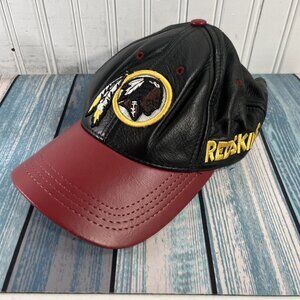 Vintage Washington Redskins Leather Hat Strap back Made In USA One Size